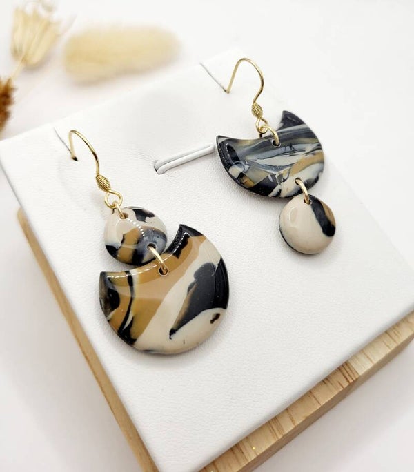 Boucles " Lunes léopard "