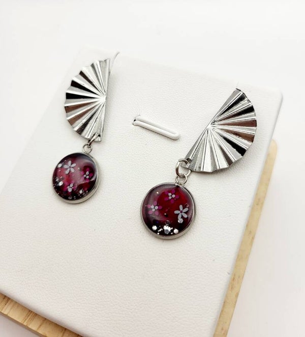 Boucles " accordéons rouges "