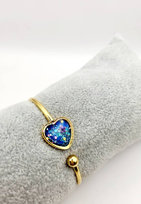 Bracelet " Cœur bleu "