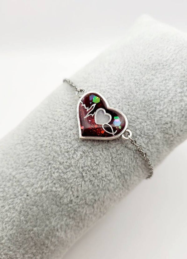 Bracelet " bordeau cerise "