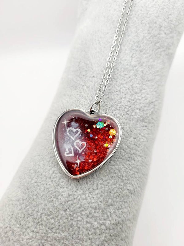Collier " rouge chic "