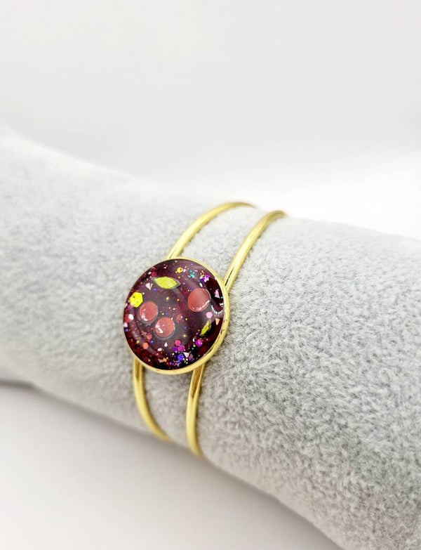 Bracelet jonc " rouge cerise "