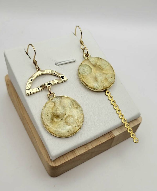 Boucles " effet velours doré "