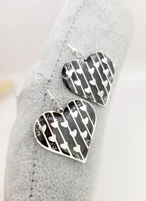 Boucles " Magnifiques cœurs noirs "