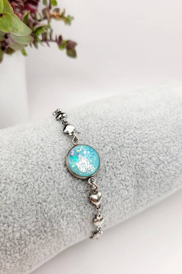 Bracelet " Petit papillon turquoise "