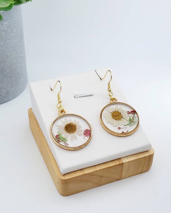 Boucles " Petites marguerites "