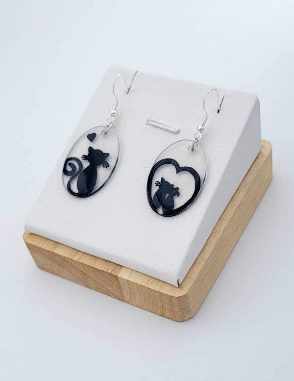 Boucles " Fleuries transparentes "