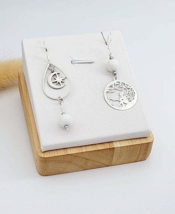 Boucles " Fée argentée "