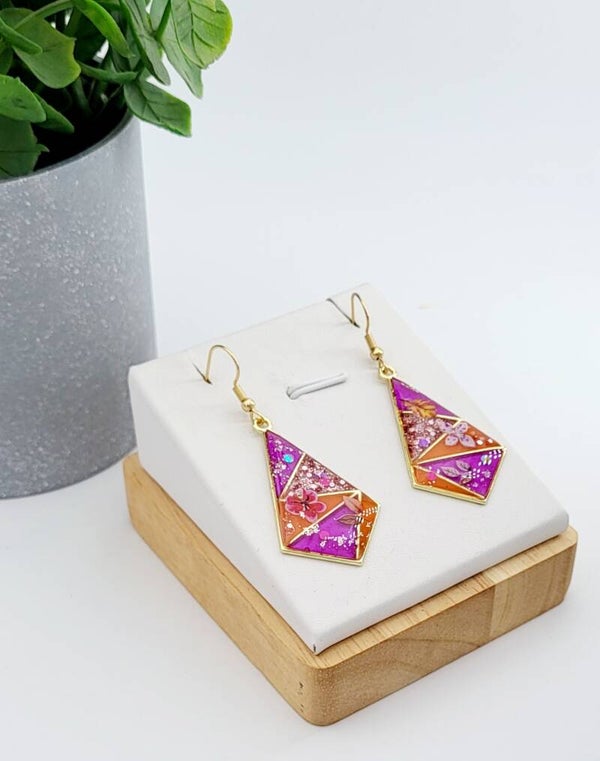 Boucles " Volants violets "