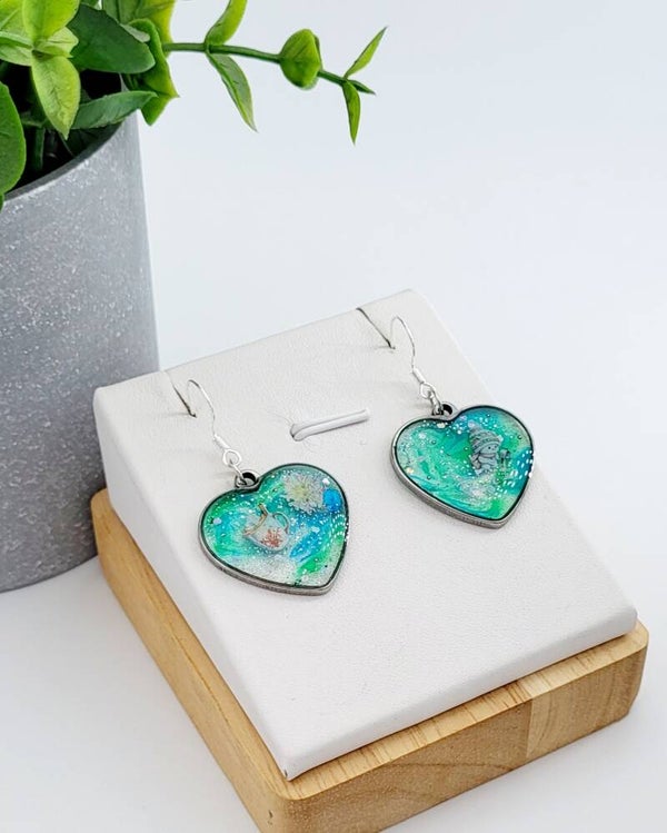 Boucles " Cœurs volutes Noël "