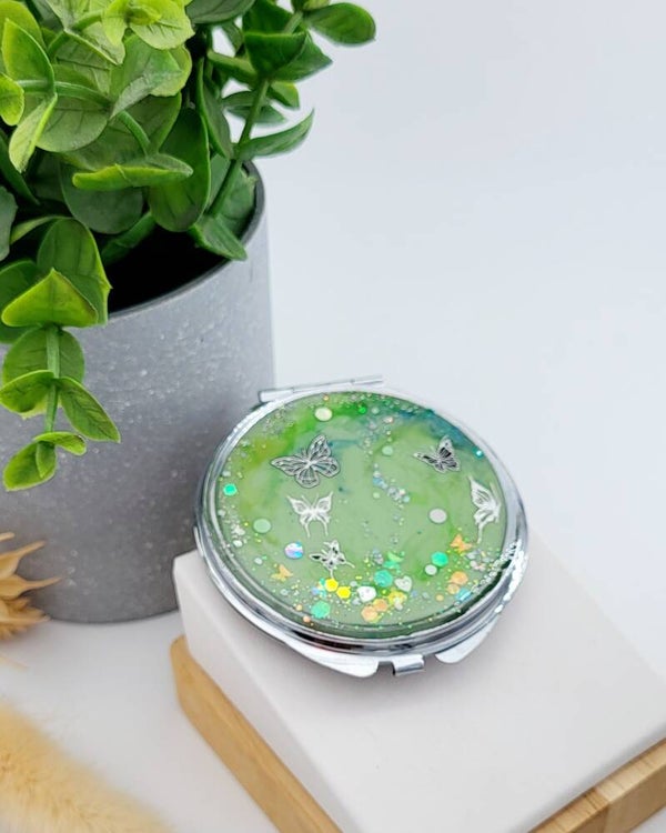 Miroir " Papillons argentés "