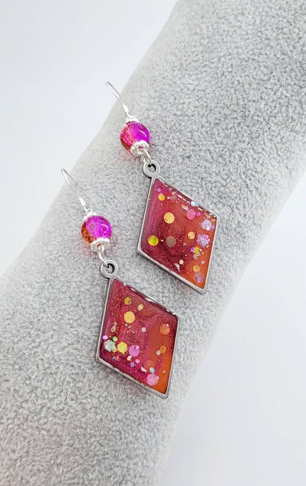 Boucles " Losanges pailletés "