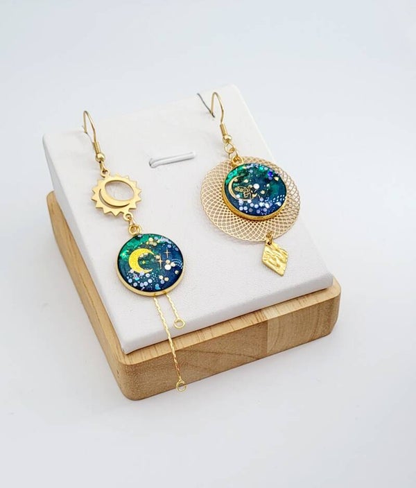 Boucles " Lune dorée "