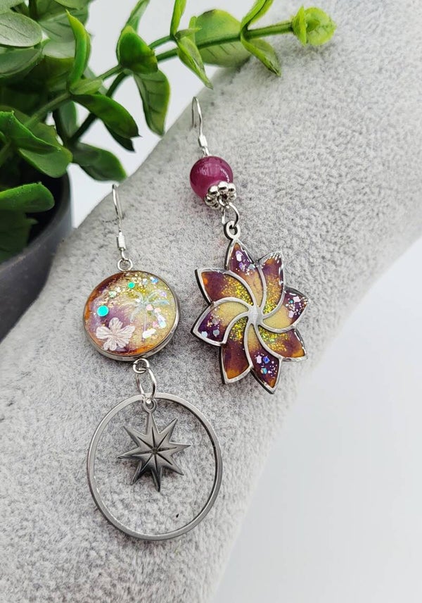 Boucles " Fleur de soleil"