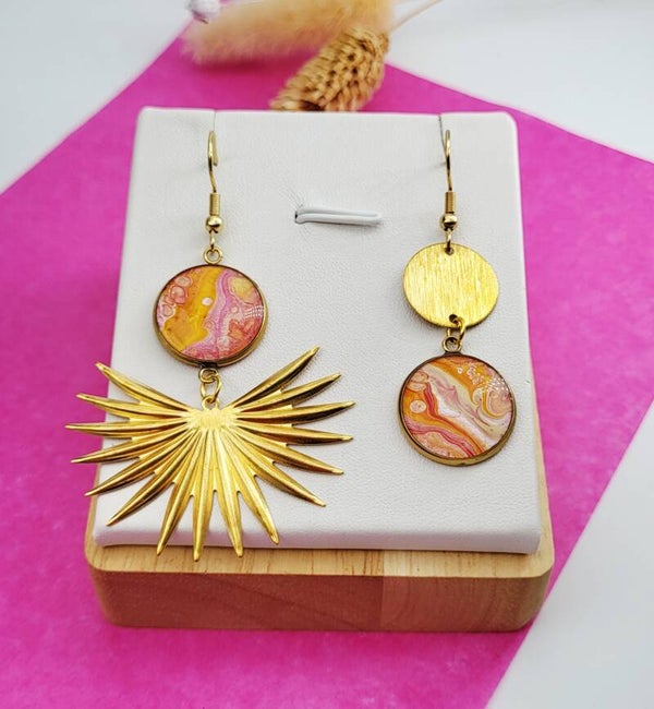 Boucles " Fuschia soleil "