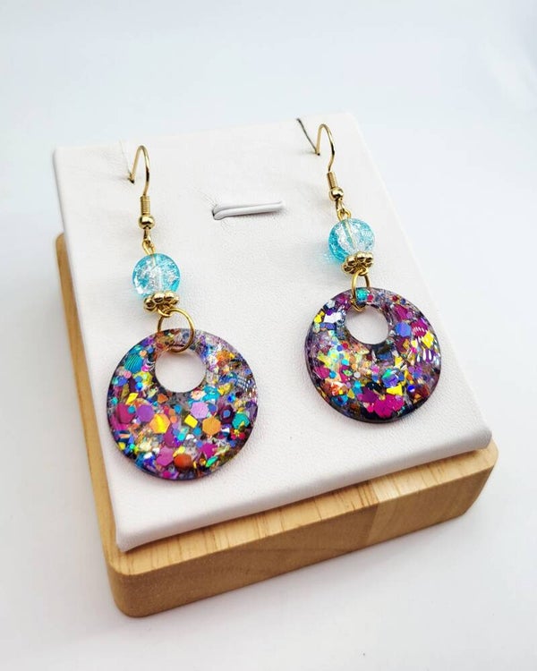 Boucles " Créoles pailletées "