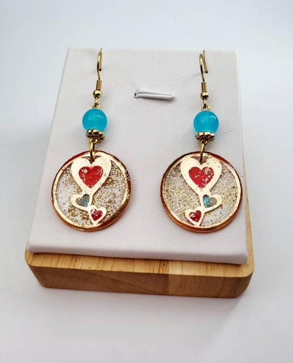 Boucles " Cœurs bleus "
