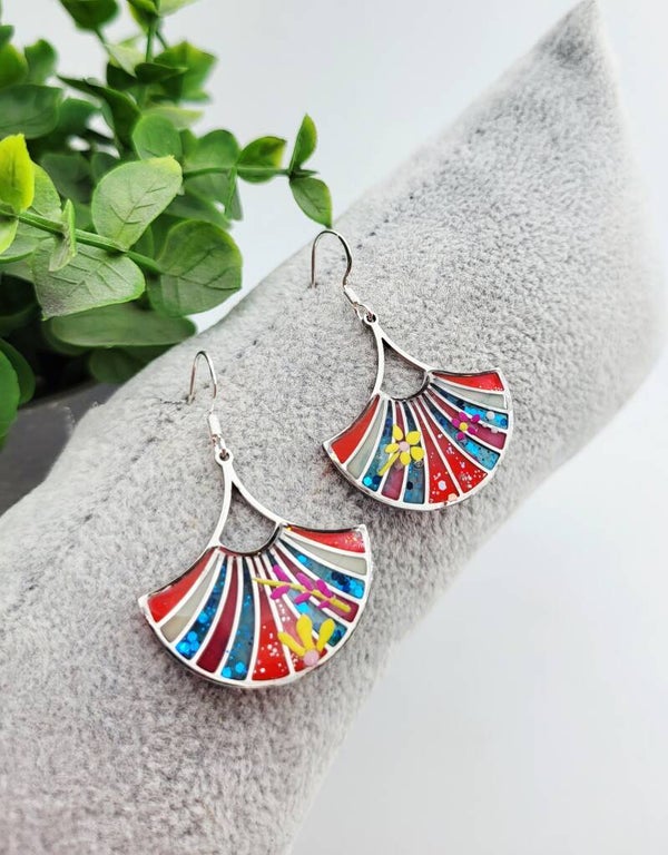 Boucles " Accordéons fleuris"