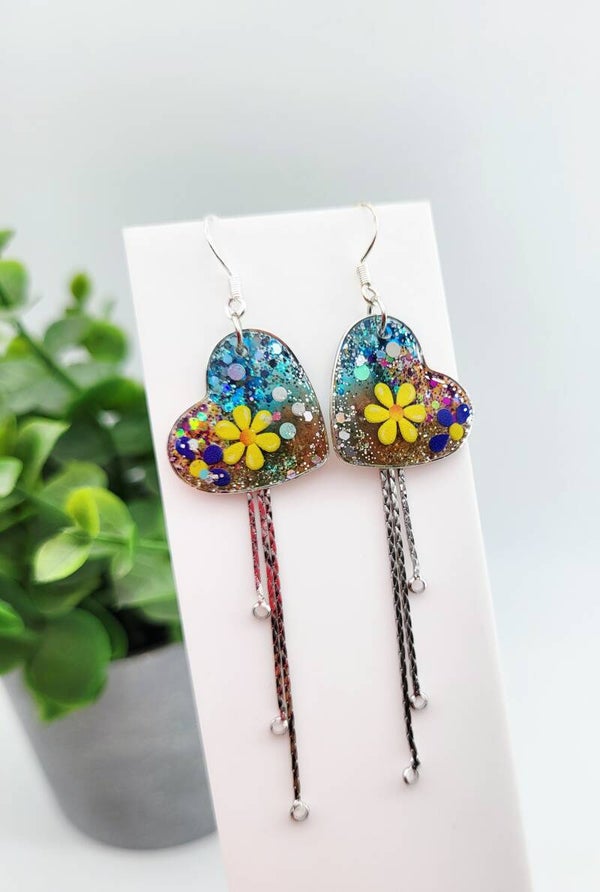 Boucles " Cœurs fleuris "