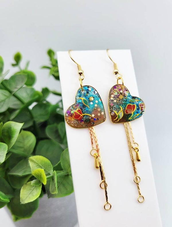 Boucles " Cœurs fleuris "