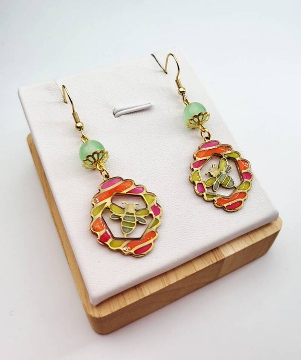 Boucles " Nid d'abeilles "