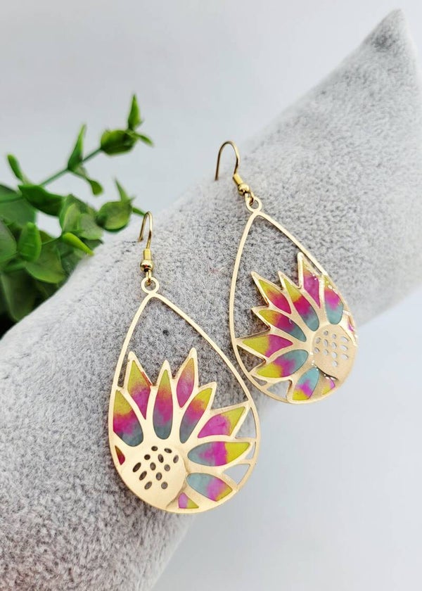 Boucles " Gouttes fleuries "