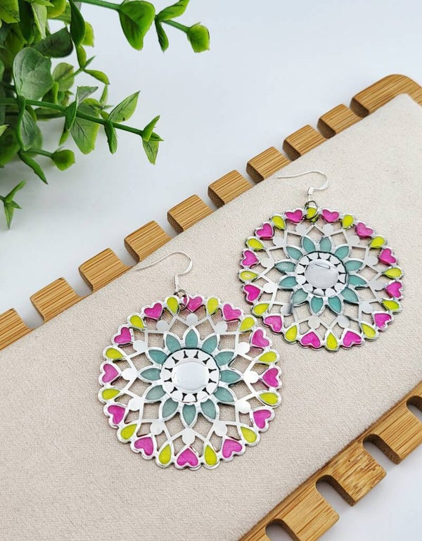 Boucles " Fleurs peps Cœurs "
