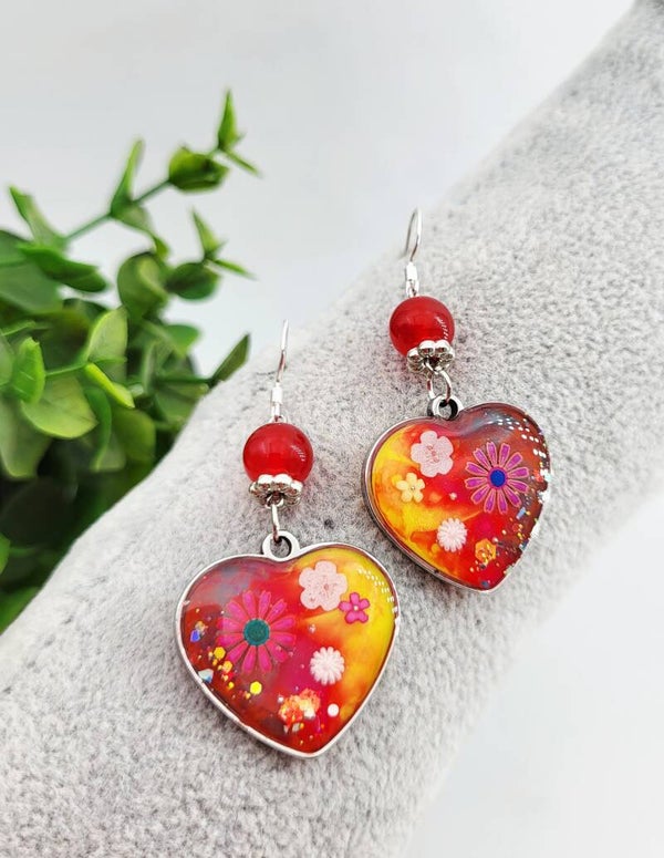 Boucles " Cœurs fleuris "