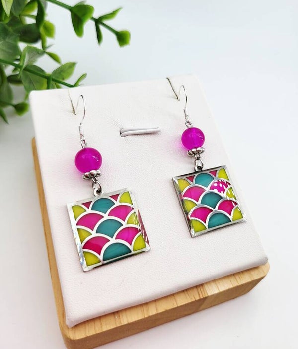 Boucles " Carrés peps"
