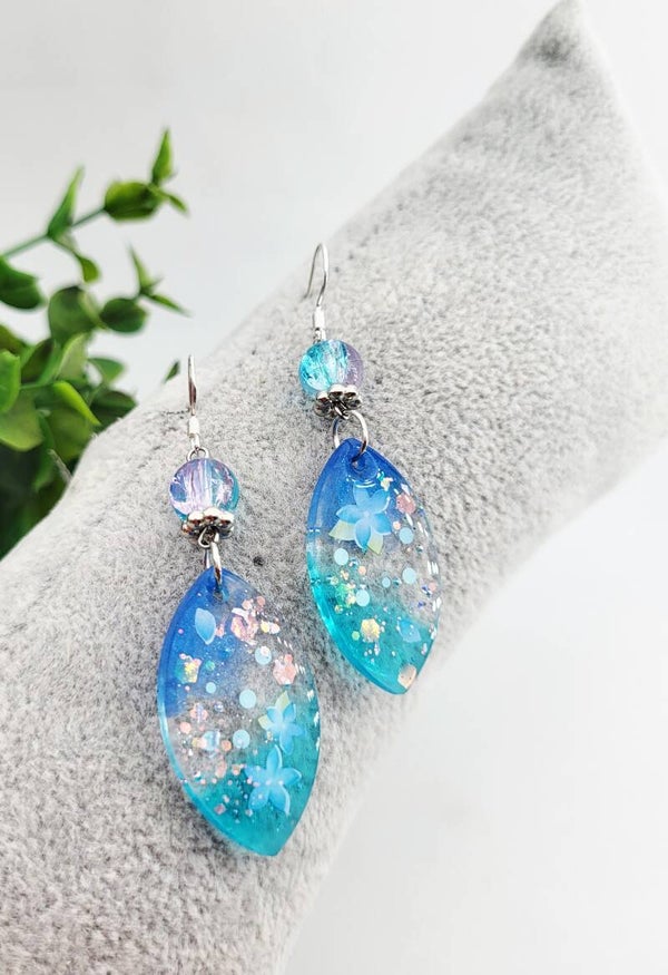 Boucles " Fleur bleue"