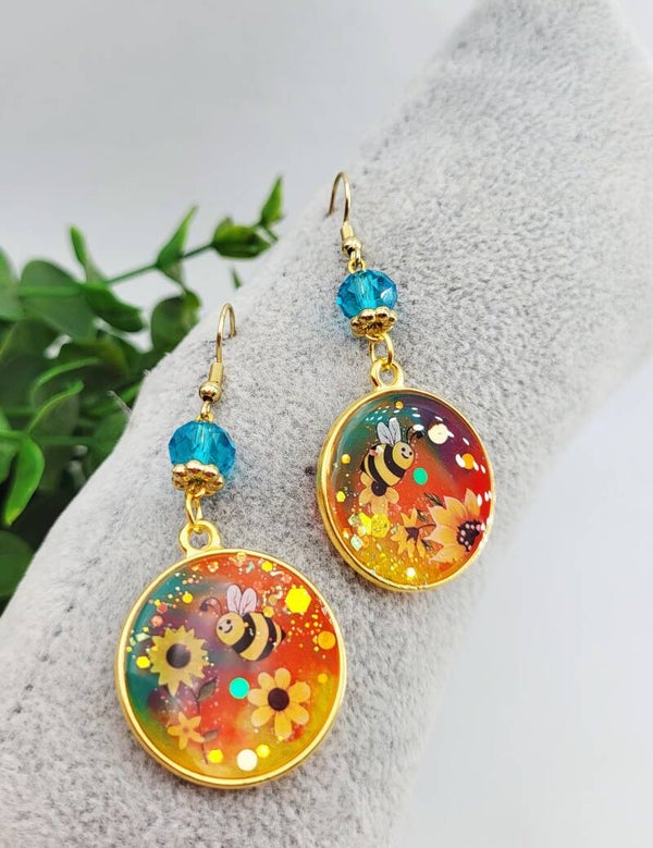 Boucles " Créoles abeilles "