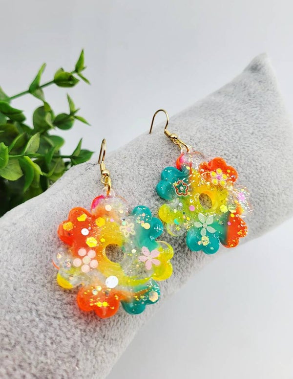 Boucles " Fleurs estivales"