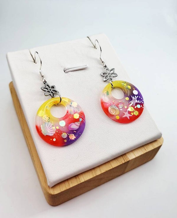 Boucles " Fond de la mer"