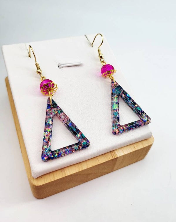 Boucles " Losanges pailletés "