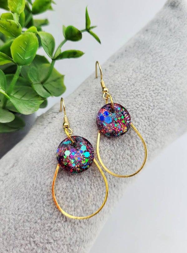 Boucles " Gouttes pailletées "