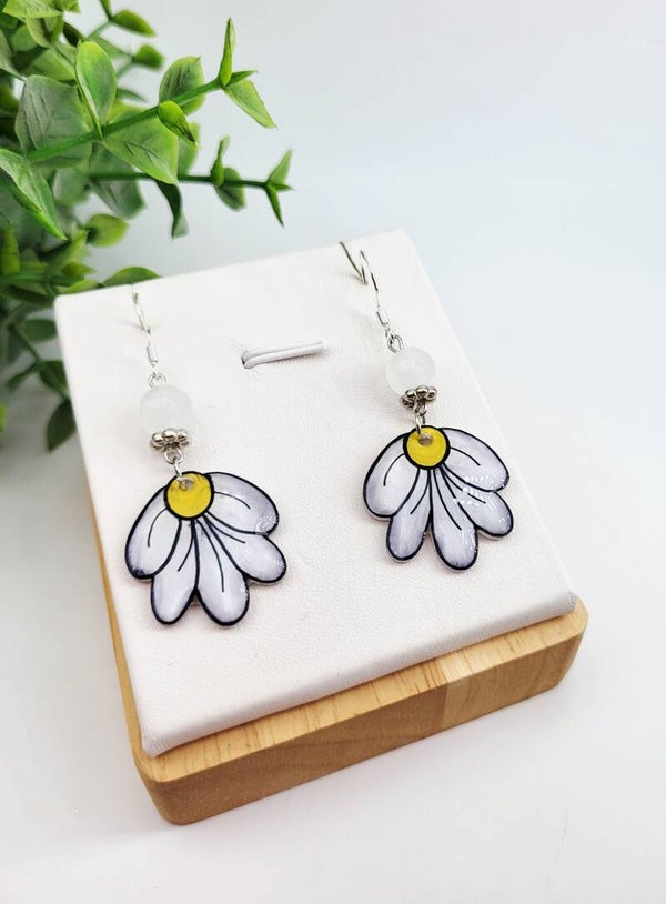 Boucles " Fleurs blanches "
