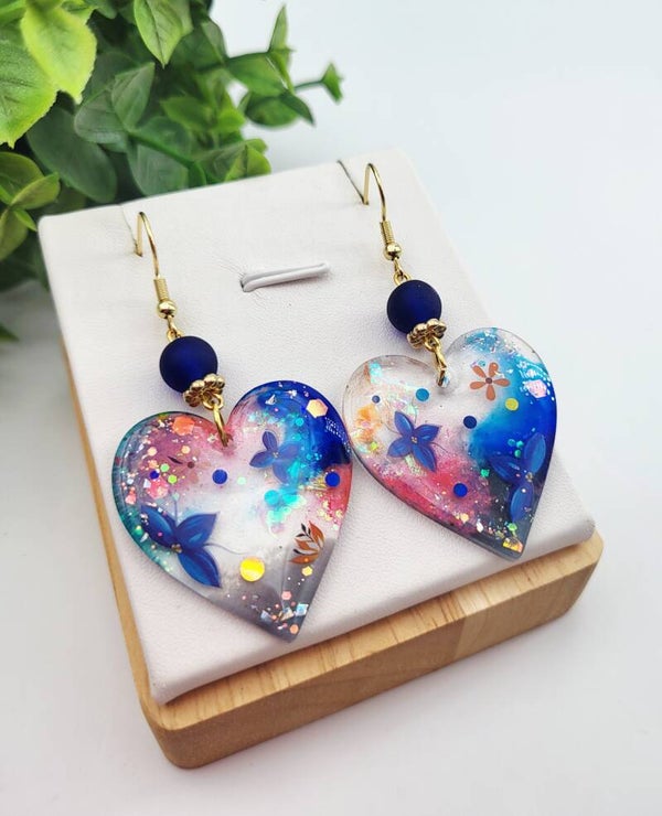 Boucles " Cœurs bleus "