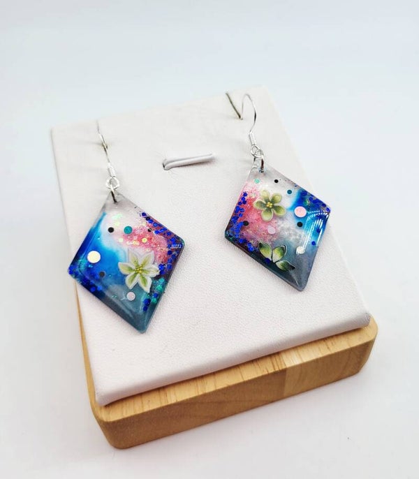 Boucles " Losanges fleuris "