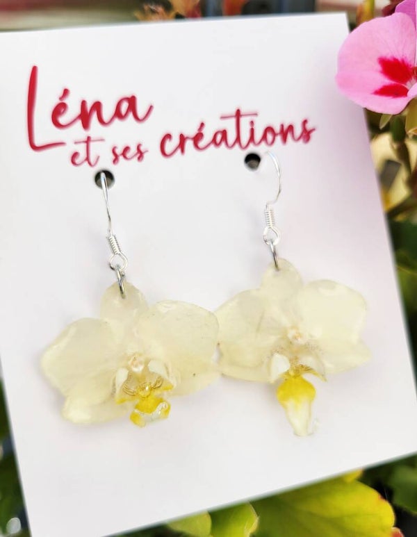 Boucles " Véritables petites orchidées "