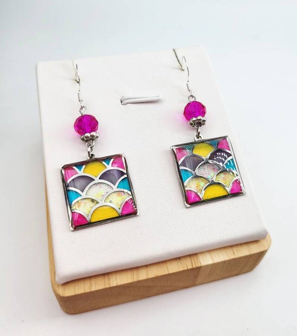 Boucles " Cœurs géométriques "
