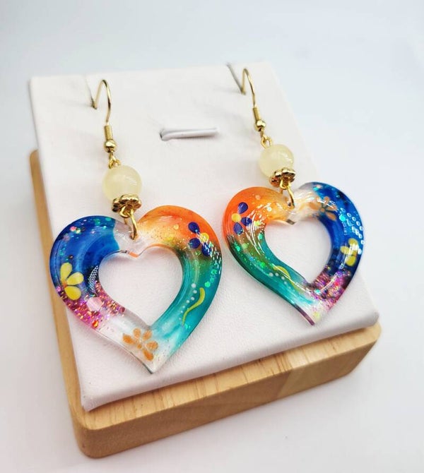 Boucles " Cœurs fleuris "