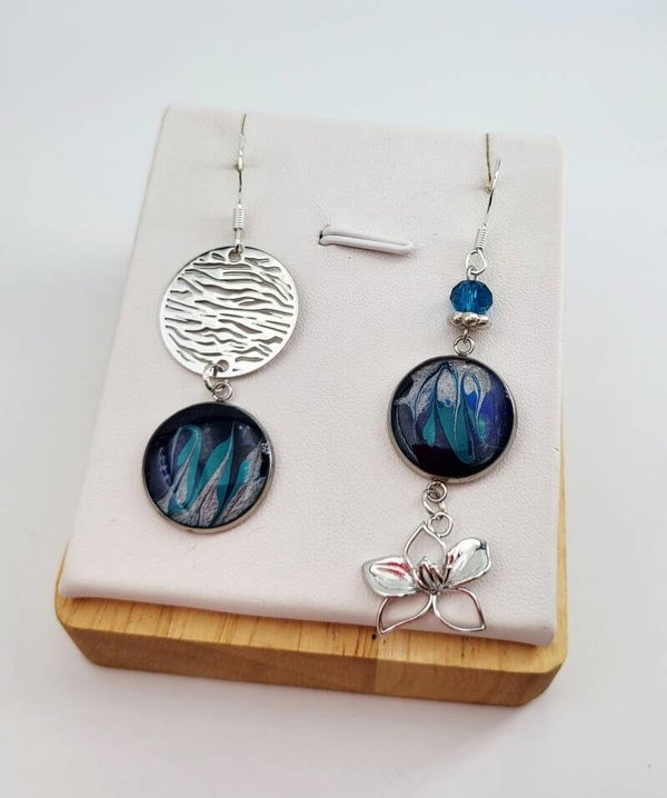 Boucles " Fleur bleue"