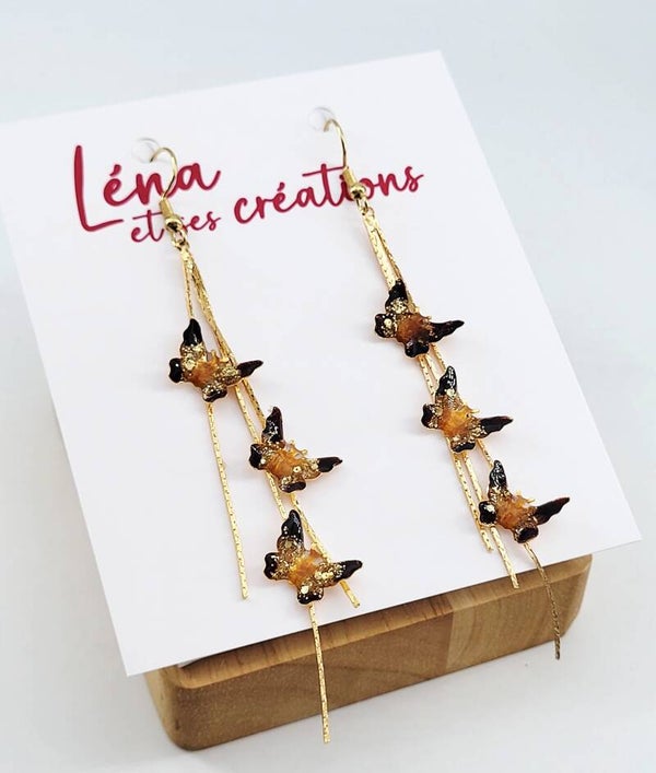 Boucles " Butterfly doré "