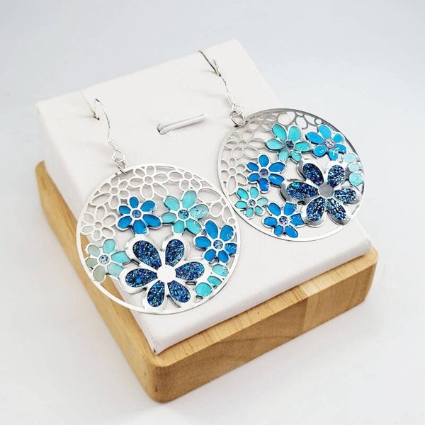 Boucles " Fleur bleue"