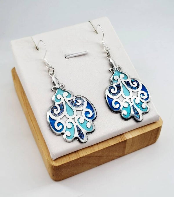Boucles " Bleu romantique"