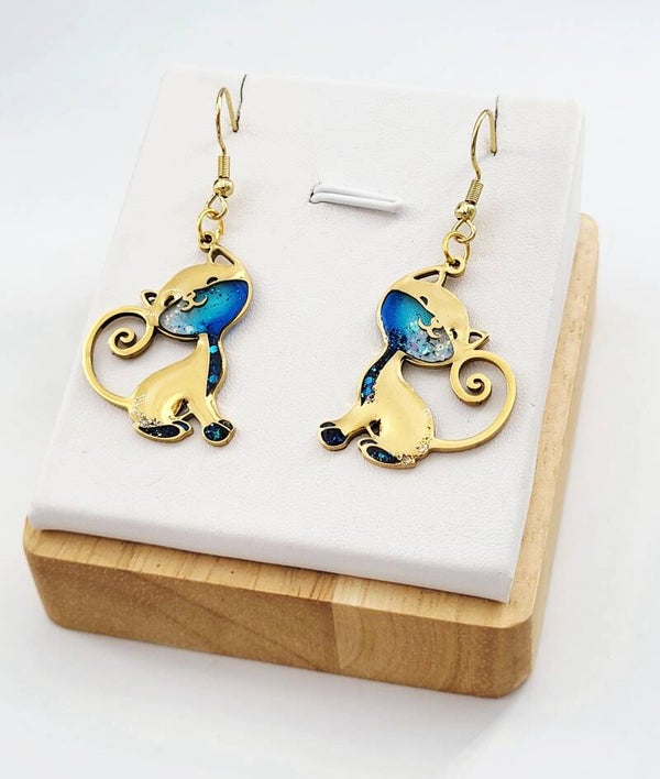 Boucles " Petits chats bleus "