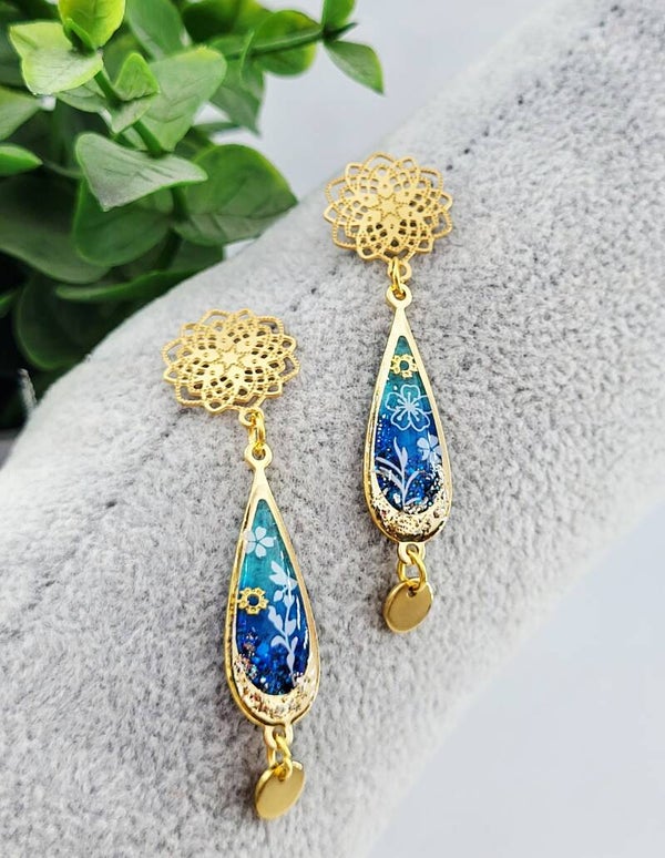 Boucles " Bleu chic"