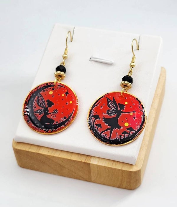 Boucles " Féeriques rouges"