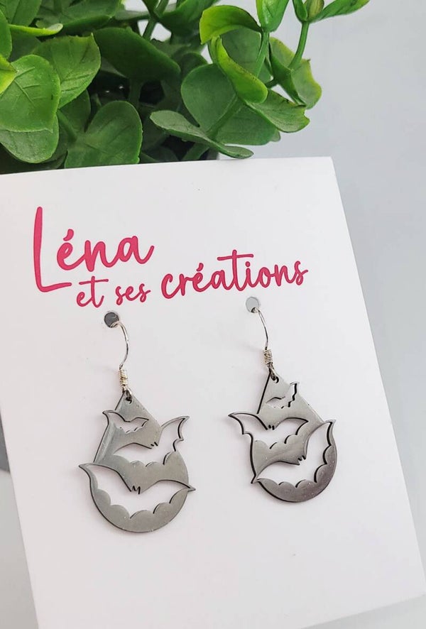Boucles " Chauve-souris acier "
