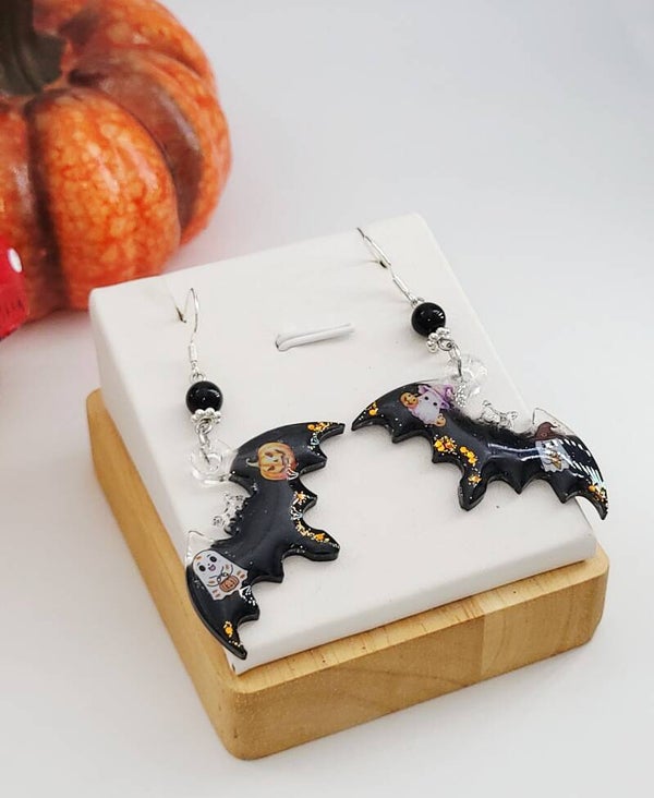Boucles " Chauve-souris Halloween "